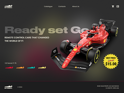 Toy Car landing page branding cars design f1 graphic design landing page toys ui