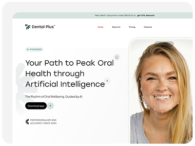 Dental Plus | Website ai branding dental landing ux ui web website