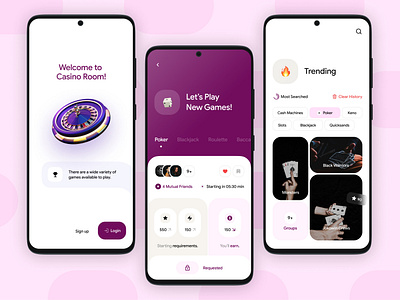 Casino Game Mobile UI Design app design figma illustration ui ux