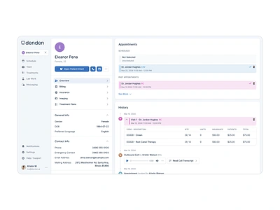 Patient Profile bento dashboard dentist dentistry developer tools flat grid material ui medical meditech minimal mui saas shad shadcn table tailwind vertical saas