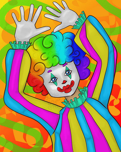 Circus Clown digital art digital illustration