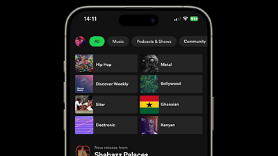 Spotify "Taste Similarity" AI Product Idea animation click through experience mobile music product product idea sketch spotify ui user experience ux