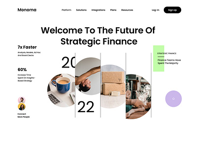 Website Design: Monoma landing page ui webdesign