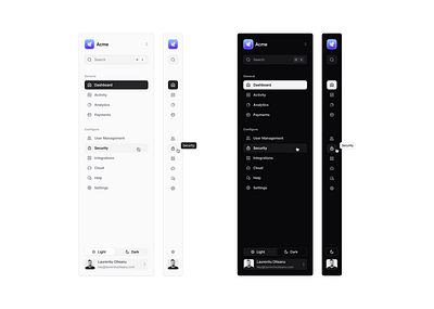 Sidebar Navigation ☀☾ clean design freelancer graphic design product design product designer sidebar sidebar menu sidebar navigation ui ui design ui designer ux designer