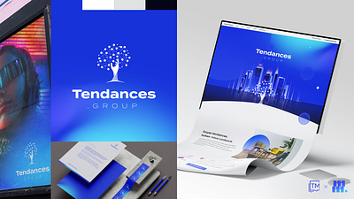 Tendances.GROUP identity agency branding design graphic design hand identity illustrator landing page logo mockup photoshop site web tree ui vector