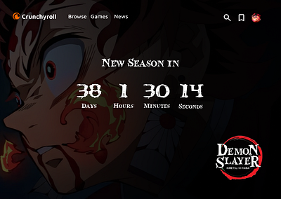 Day 14/100 - Countdown Timer 100daysofui anme countdown timer dailyui demon slayer design figma graphic design ui uiux user experience user interface ux web design