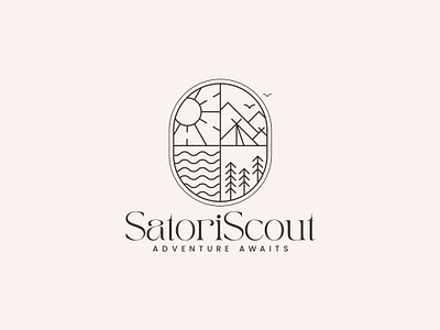 SATORISCOUT - ADVENTURE AWAITS adventureawaits adventuroussoul branding discoverthewild explorationbrand explorenature firebirdgraphic graphic design hikingtrail logo logo design naturediscovery outdooradventure satoriscout scoutcamp scoutinglife trailblazing travelexplorer wanderlustspirit wildernessjourney