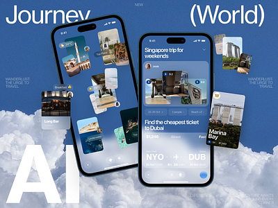 Ai Travel Chat dashboard design homepage interface ios iphone mobile