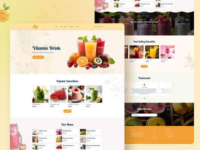 Natural Fruit Juice Web Design🧉🍹 branding drinks fruit juice fruits graphic design juice juice shop landing page naturaljuice orange organic organicfruits smoothies and shakes soft drink ui web design website website design