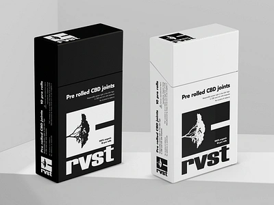 HRVST | pre rolled CBD joints packaging design box branding cannabis cbd cigarettes design joints packaging pre rolls print typography