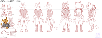 Space Mittens: Character and Creature Design 2d art bird cat character design character sheet creature design game game art iu international paint tool sai science fiction university