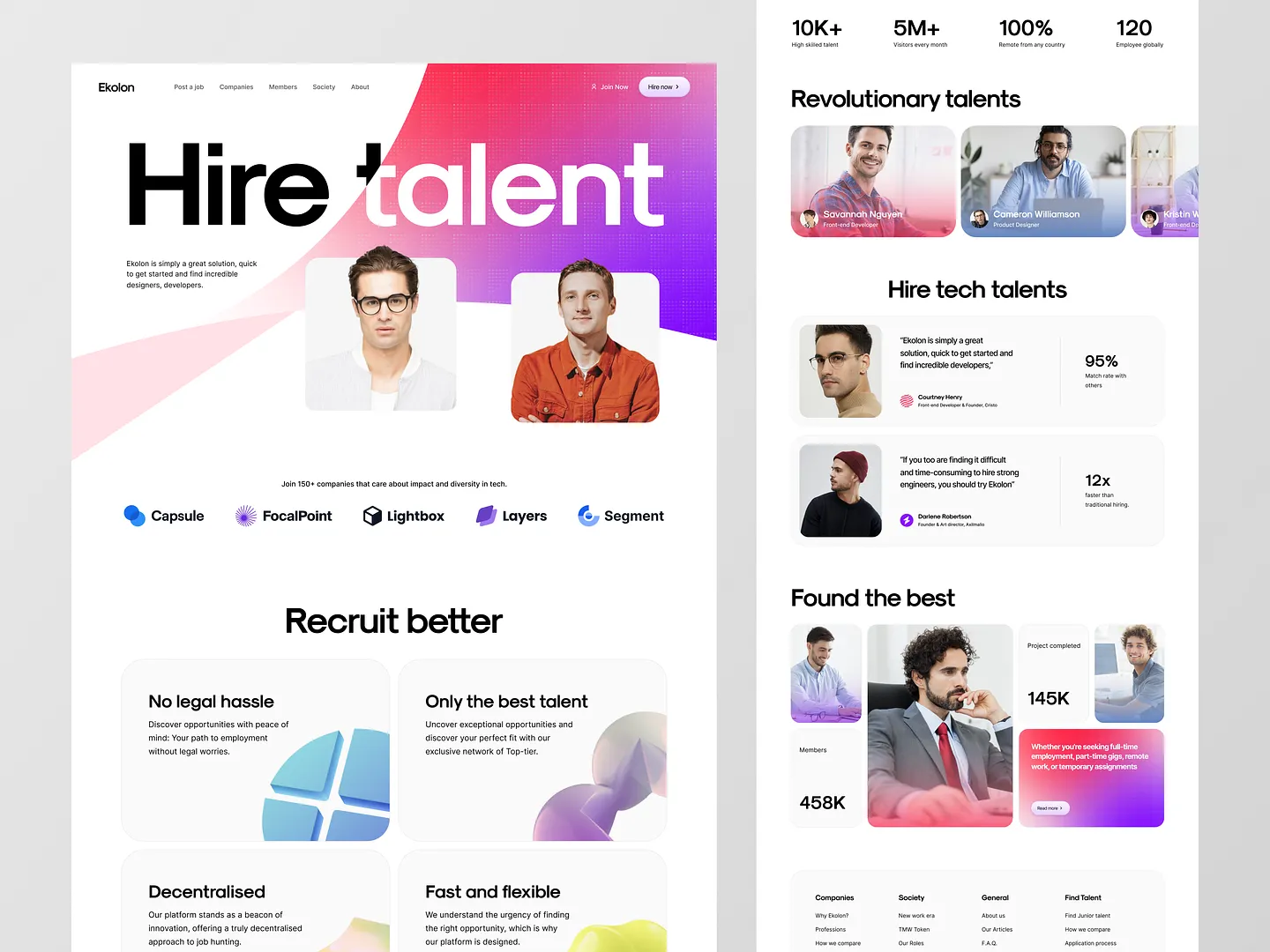 Innovative App Development Website Design for Talent Recruitment