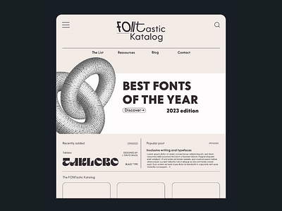 FONTastic Katalog - Website graphic design typography ui ux webdesign