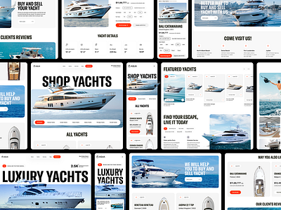 Aqua Yacht Website Design boat boats design studio interface landing page sailing service ui ux water sports web web design web layout webdesign yacht yachting yachts