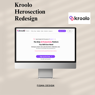 Kroolo Site Redesign graphic design herosection logo redesign ui ux website websitedesign
