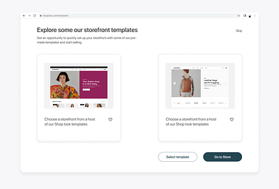 E-commerce WebApp - Select Store Templates dashboard design ecommerce enterprise figma productdesign ui uidesign ux webapp webapplication webdesign