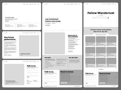 Travel Website Wireframe graphic design ui ux website wireframe