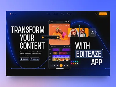 Editease - Website arounda design home homepage landing landing page landingpage platform product design ui uiux ux web web app design web design web platform webdesign website website design