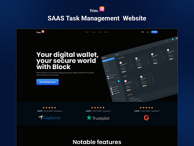 SAAS Task Management Website dashboard website graphic design saas website task dashboard task management ui design uiux design ux design website design