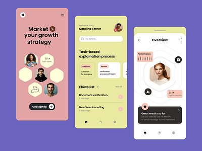 Growth strategy app UI app branding ui ux