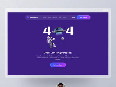 404 Page 404 design figma landing page ui web website