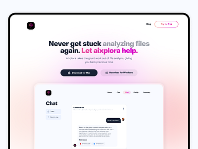 Website - Analyse files with AI ai aixplora chatgpt file file analysis ai web design website website design