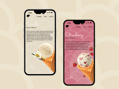 Ice cream app app branding graphic design icecreamapp app graphic design iceream itagency ui