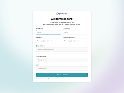 Login & Register Screens | Seamless User Onboarding application deisgn desktop figma form gradient background input login register registration modal ui ux welcome screen