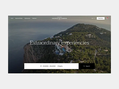 Ibiza Luxury Resorts booking cuberto graphics hotel ibiza landing page luxury motion design resort services site ui ux web design