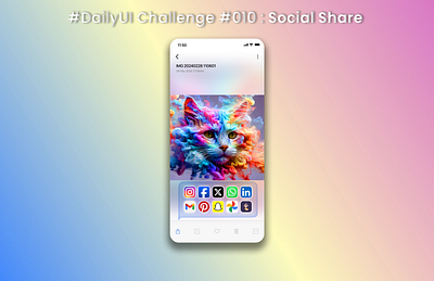 #DailyUI Challenge #010 : Social Share app branding design graphic design illustration logo typography ui ux vector