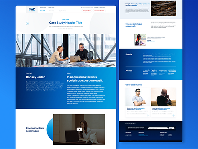 RMP | Case Study Page Design figma landing page startup web design