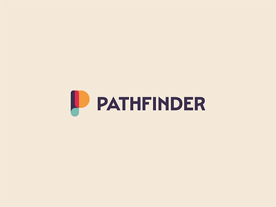 Pathfinder brand branding clean colour design logo logomark path simple vector