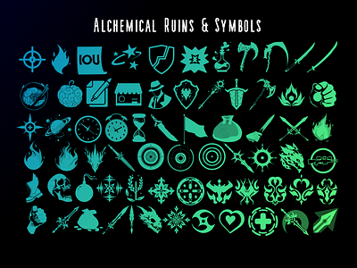 Customized alchemical symbols animation branding design graphic design illustration logo vector