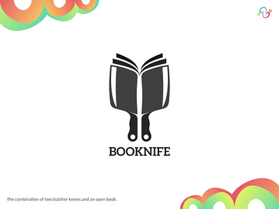 Book Knife Logo academy book brand design brand designer butcher kitchenware knife library logo design logo designer logo for sale logo idea logo inspiration logomark logotype school sharp sword university zzoe iggi