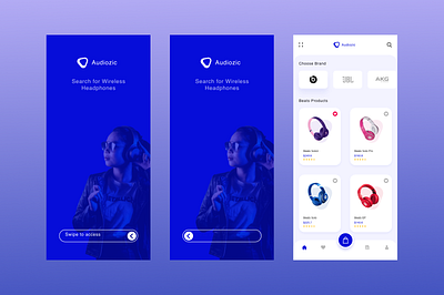 Audiozic Music Application ui ux