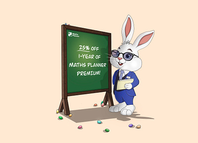 Easter Maths Planner Promotion branding design digital art education illustration educational art illustration maths art maths exam maths illustration ui