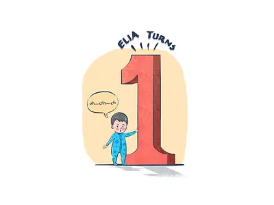 The Sprout 1st birthday birthday art birthday illustration daughter flat illustration girl illustration