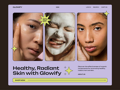 Skin Care Website design hair skincare ui ux web design