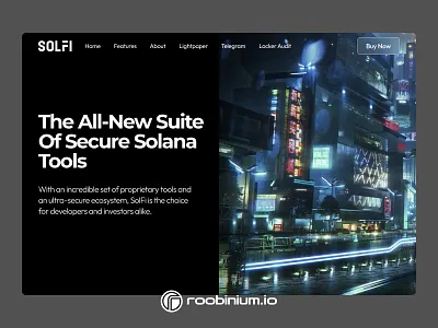 Secure Solana Tools landing web design