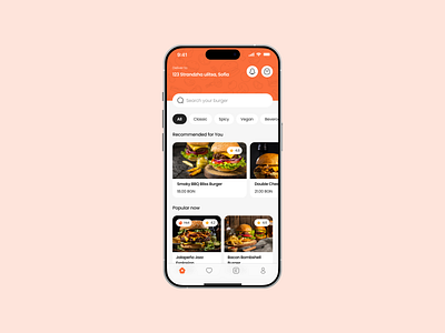 #091 DailyUI • Curated for You 091 breakfast burger challenge culinary curated delivery dinner dishes fastfood food kitchen lunch online recommended shop ui uidaily