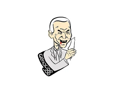 Ge. Joe! editorial editorial illustration flat illustration gaza illustration israel joe joe biden palestine