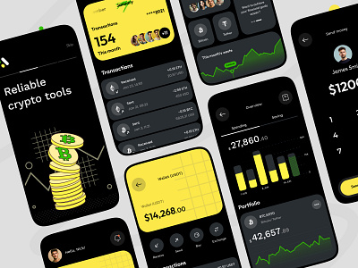 Crypto wallet - Mobile app app design crypto crypto app crypto currency crypto wallet wallet