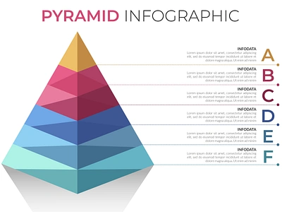 Eye Catching Pyramid Infographic Design 3d branding graphic design infographic ui visual identity