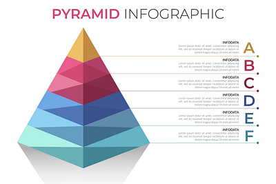 Eye Catching Pyramid Infographic Design 3d branding graphic design infographic ui visual identity