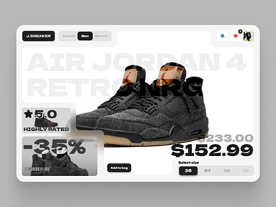 Sneaker shop 👟 black branding desktop jordan marketplace shoe shop ui ux white