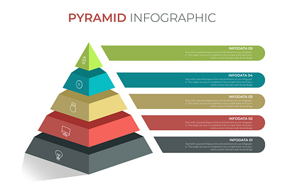 Creative 3D Pyramid Infographic 3d branding creative 3d pyramid infographic graphic design logo pyramid infographic ui