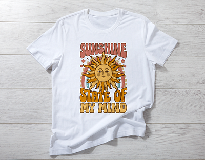 SUNSHINE STATE OF MY MIND VINTAGE SUMMER T-SHIRT DESIGN beach beach lover beach t shirt beach vibes clothing digital art explore fashion illustration outdoor summer summer paradise summer t shirt sunset sunshine surfing t shirt vintage vintage t shirt wave