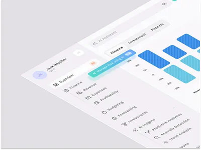 Dashboard for CFO. application finance fintech ui ux