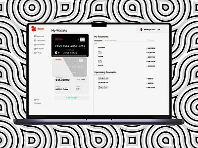 Fintech stats card UI 3d animation branding logo ui