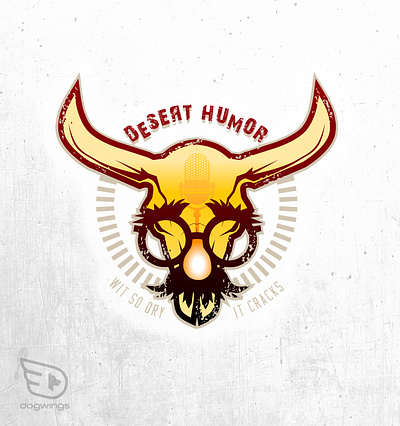 Logo concept - funny/satire chipdavid dogwings drawing funny humor logo skull vector